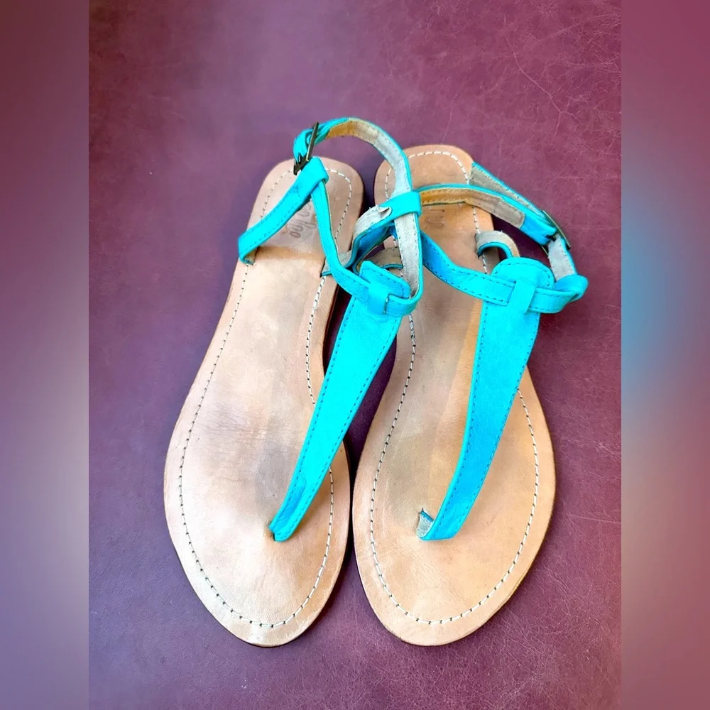 Handmade Turquoise Sandals shoes from Ubud, Bali